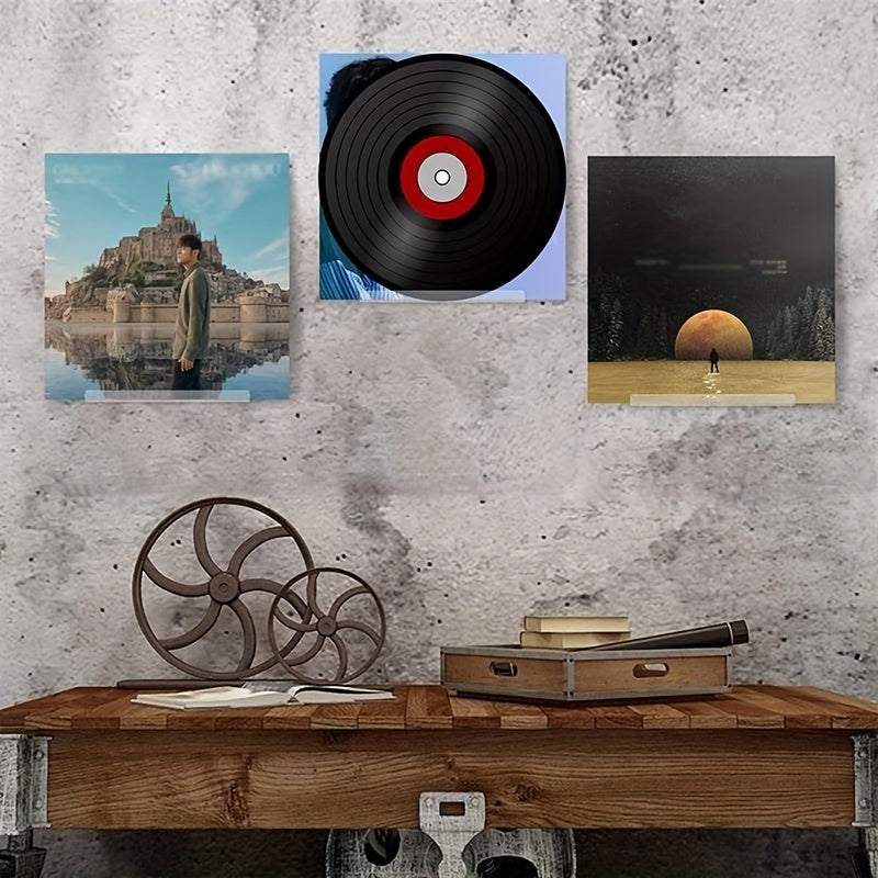 CD Rack Holder 6pcs Wall Mount Vinyl Record Shelf