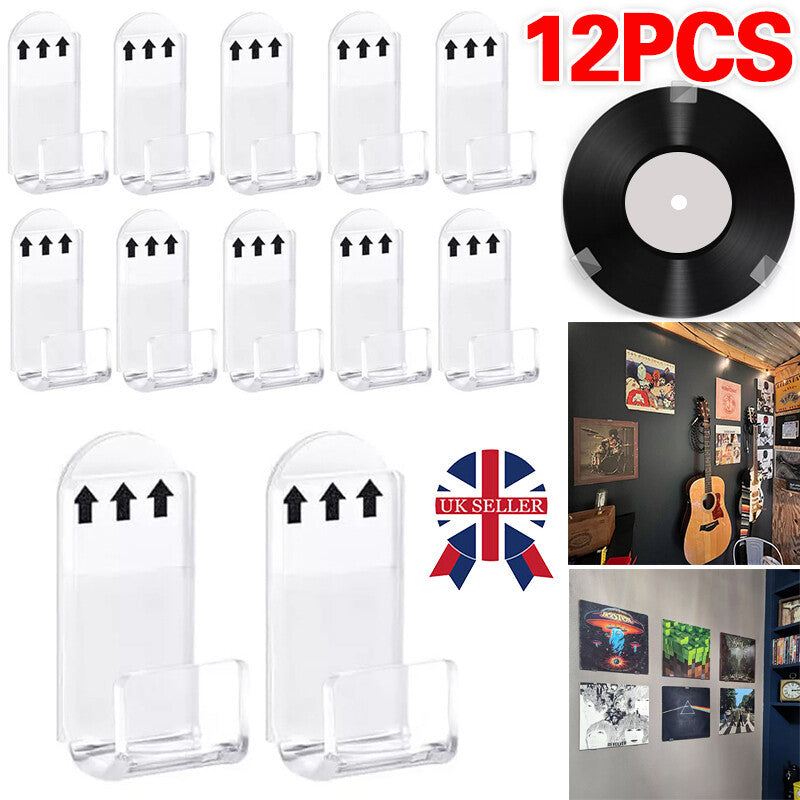 12pcs Vinyl Record Wall Mount Display Shelf